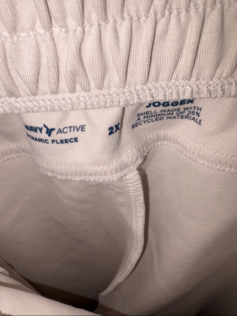 Old Navy Dynamic Fleece High Rise Jogger Pants - Cream  Drawstring Waist 2X NWT! - Picture 5 of 14